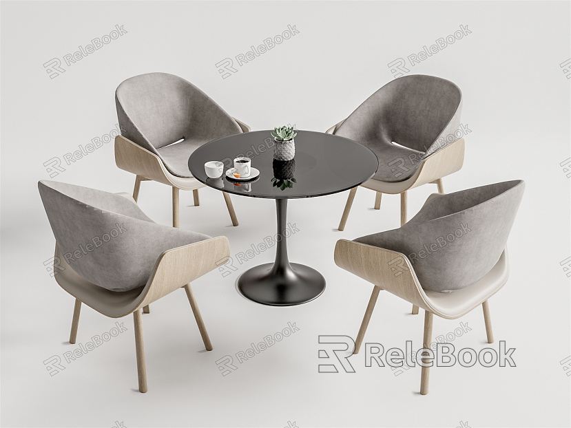 Modern leisure table and chair combination leisure table and chair negotiation table and chair model