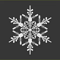Modern snowflake pattern geometry 3d model