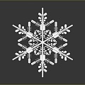 Modern snowflake pattern geometry 3d model