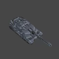 Futuristic Armored Tank With Long Barrel And Modern Military Design Features