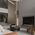 Modern Bright Open Plan Living And Dining Room With Warm Wood Accent Minimalist Interior Design