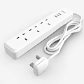 Modern Socket Port UK Power Board 3d model