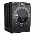 Modern Black Front Load Washing Machine With Glass Door And Control Panel 3d model