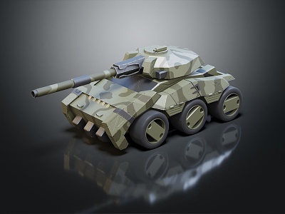 modern tank cartoon tank sci-fi tank game tank 3d model