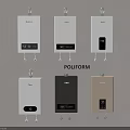 POLIFORM Wall Mounted Water Heaters With Digital Displays And Assorted Colors 3d model