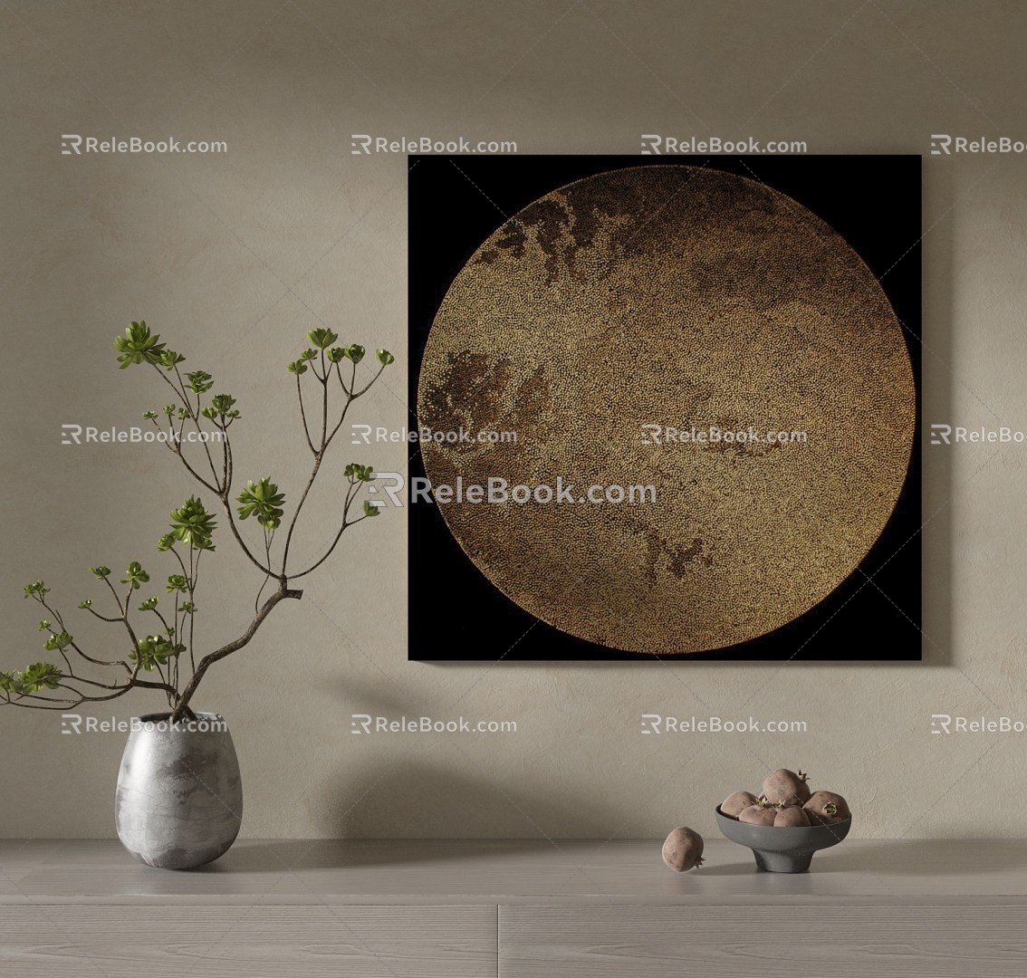 Quiet Wind Decorative Painting 3d model