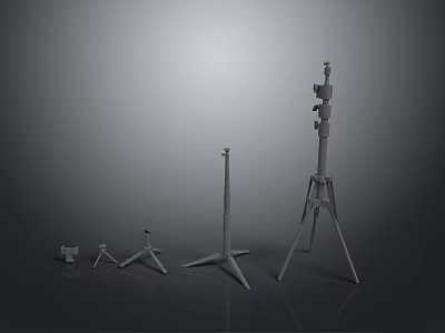 Household Tripods in Various Sizes Providing Stable Support for Daily Use 3d model