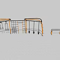 Outdoor Multifunctional Sports Equipment with Swings Climbing Frame and Hanging Bars for Kids Public Playground