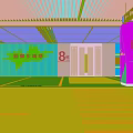 Parking Lot Lize East Passage Subway Entrance 8th Station with Zebra Crossing Modern Ceiling Design
