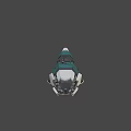 Green and White Futuristic Fighter Jet with Aerodynamic Design and Engine Details