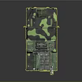 Military Off Road Vehicle with Camouflage Paint Open Top and Large Tires