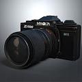 Minolta X700 Vintage Electronic Camera With Large Lens And Black Classic Body