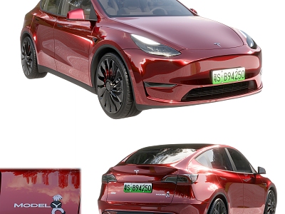 electric car new energy car tesla edamame series model y 3d model