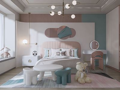 Modern Children's Room Girls Room model