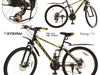 STERU Energy F51 Mountain Bike With High Performance Frame And Wheels 3d model