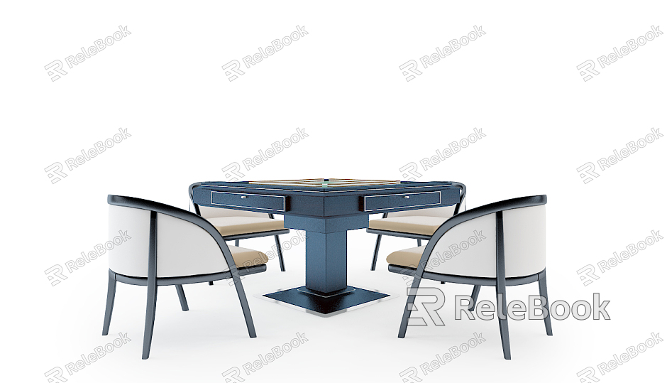 Mahjong tables and chairs model