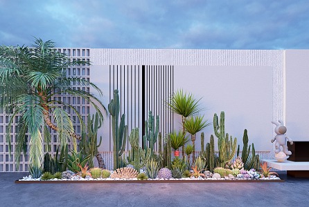 Modern Cactus Courtyard Landscape Plants Shrub Desert Sandy Plants Tropical Plants 3d model