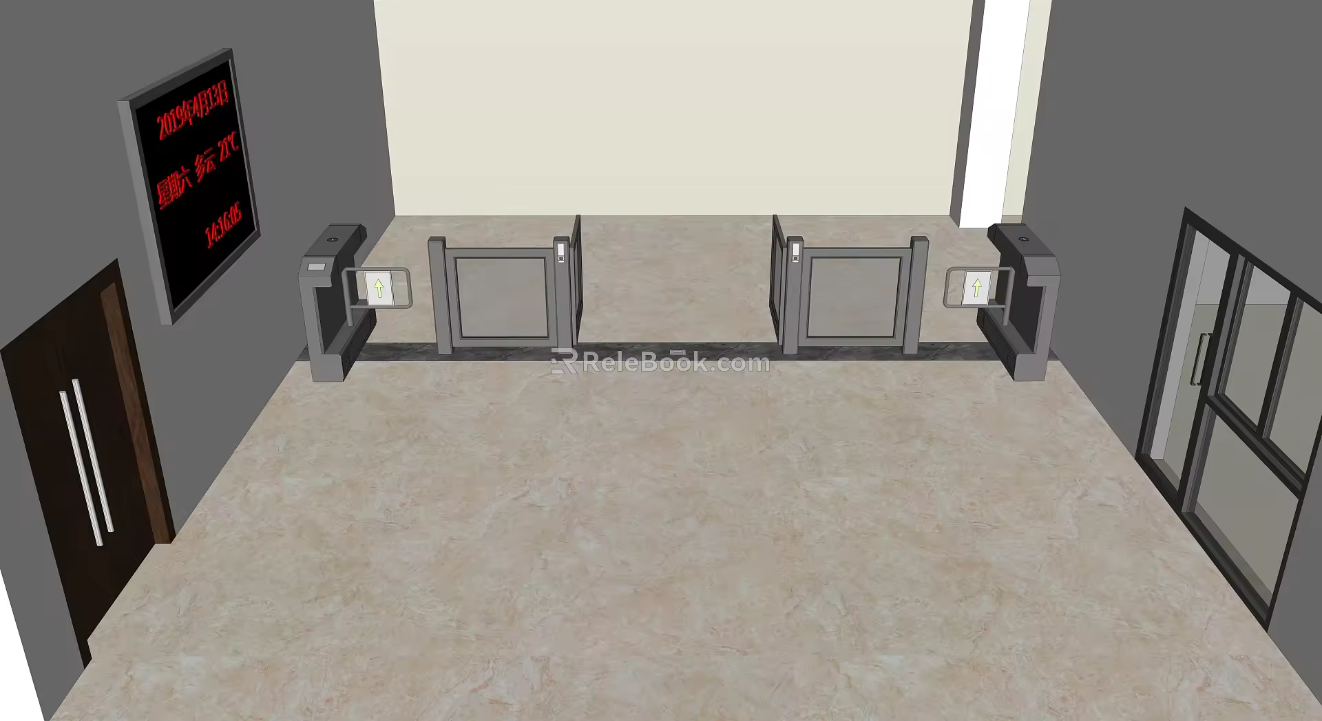 Modern Gate Company Access Control Gate Machine 3d model