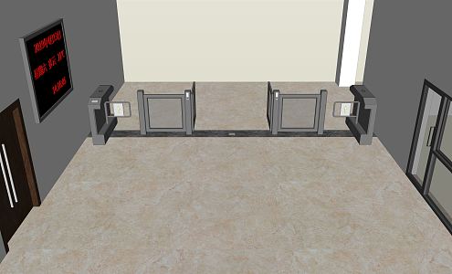 Modern Gate Company Access Control Gate Machine 3d model