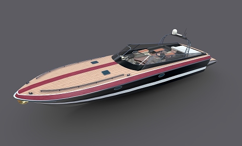 Modern Yacht Clipper Boat Cruise Boat Fishing Boat Cartoon Yacht Cartoon Speedboat 3d model