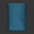 Blue Transparent Glass Cup With Curved Design For Daily Home Use