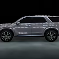 Hyundai Silver SUV With Modern Design Distinctive Front Grille And Alloy Wheels