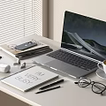 Apple Laptop Keyboard Headset Display 3d model