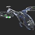 helicopter air car vertical take-off and landing aircraft 3d model