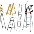 Durable Hardware Tools Ladders With Different Designs For Home And Industrial Use 3d model