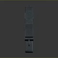 Futuristic Sci Fi Gun With Black Body Yellow Accents And Modern Design Details