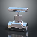 Pipe water pipe valve iron pipe fitting flange tee joint pipe water pipe valve 3d model