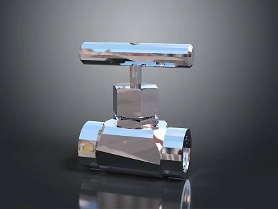 Contemporary Silver Metal Lighting Fixture Combination With Glossy Surface And Reflective Design 3d model