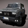 Gray Off Road SUV With Black Roof And Rugged Design Large Tires