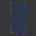 Blue Metal Mesh Decorative Ornament Set With Roofed Design Base Pedestal And Signboard