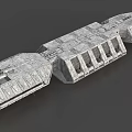 Highly Detailed 3D Sci Fi Spaceship Model With Futuristic Exterior Design