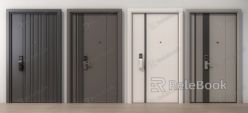 Modern security door single door model