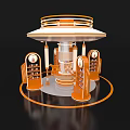 Booth Mid-island Booth Display Cabinet Mid-island Display Cabinet Mid-island Structure Modeling Ring-shaped Mid-island Round Mid-island Display Platform Mid-island Display Platform Mid-island Display Board 3d model