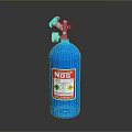 Car Equipped With Blue NoE Gas Cylinder For Vehicle Safety Use