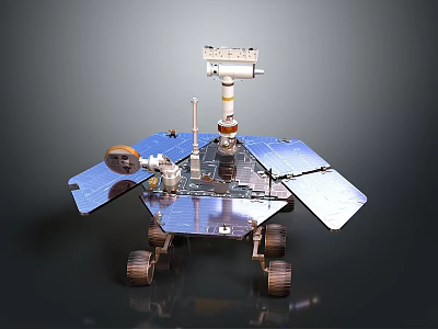 Advanced Planetary Rover With Solar Panels Robotic Arm And Wheels For Space Exploration 3d model