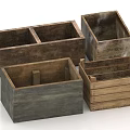 Wooden Crate Box Wooden Crate Express Box Turnover Box Fruit Box 3d model