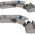 Modern Multiplayer Sofa Corner Sofa 3d model