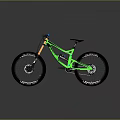 High Performance Green Mountain Bike With Full Suspension And Schwalbe Tires