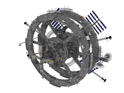 Modern Space Station High Precision Space Station 3d model