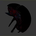 Detailed 3D Beetle Model with Red Black Exoskeleton and Blue Leg Features