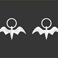 Unique Stylish Silver Bat Shaped Earrings Fashion Accessory For Modern Look