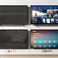 Smart LED TV With 4K Ultra HD Display Showing Movies And Apps In Living Room
