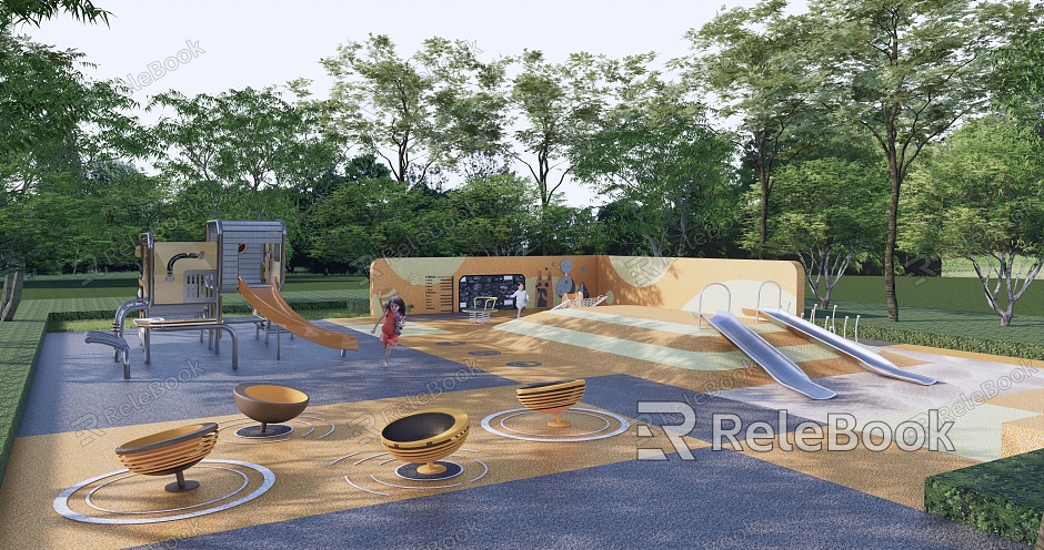 Modern Children's Play Area Park Children's Area Equipment Outdoor Activities model