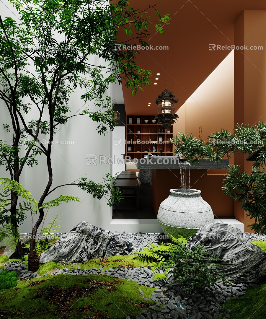 Chinese Reception Tea Room Mori 3d model