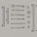 Various Stylish Metal Cabinet Handles With Different Decorative Designs And Shapes
