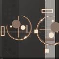 Modern Stylish Geometric Wall Decor with LED Lighting and Abstract Geometric Design